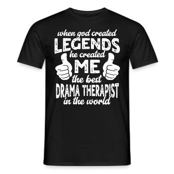 Bester Dramatherapeut Legende - Männer T-Shirt - Schwarz - Vorne - AI Model Male 178 light (178cm)