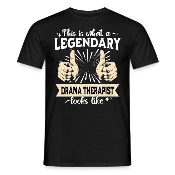 Thérapeute dramatique légendaire - T-shirt homme - noir - Devant - AI Model Male 178 light (178cm)