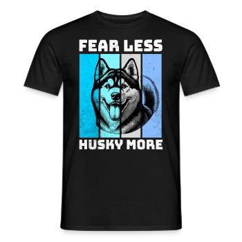 Husky Schlittenhund - Männer T-Shirt - Schwarz - Vorne - AI Model Male 178 light (178cm)
