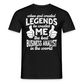 Best Business Analyst Legend - Men's T-Shirt - black - Front - AI Model Male 178 light (178cm)