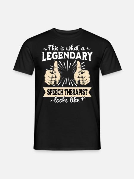 Legendary speech therapist - Men's T-Shirt - black