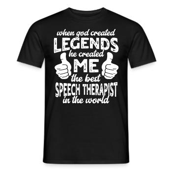 Bester Sprachtherapeut Legende - Männer T-Shirt - Schwarz - Vorne - AI Model Male 178 light (178cm)