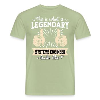 Legendärer Systemingenieur - Männer T-Shirt - Sage - Vorne - AI Model Male 178 light (178cm)