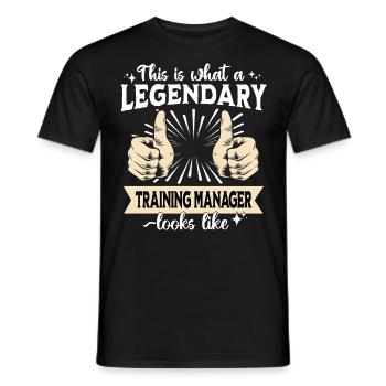 Instructeur légendaire - T-shirt homme - noir - Devant - AI Model Male 178 light (178cm)