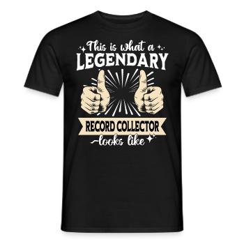 Collectionneur de disques légendaire - T-shirt homme - noir - Devant - AI Model Male 178 light (178cm)