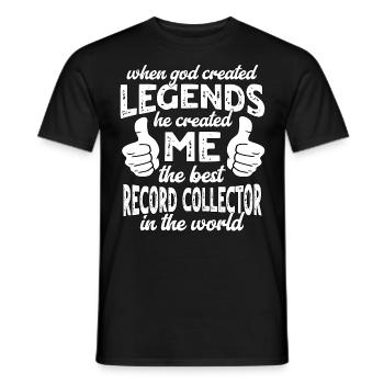 Légende du meilleur collectionneur de disques - T-shirt homme - noir - Devant - AI Model Male 178 light (178cm)