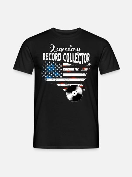 Collectionneur de disques US - T-shirt homme - noir