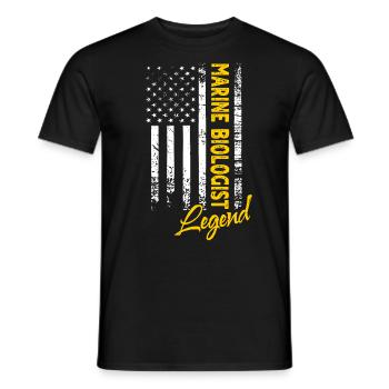 Légende du biologiste marin - T-shirt homme - noir - Devant - AI Model Male 178 light (178cm)