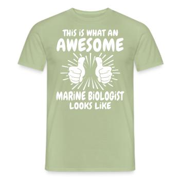 Marine biologist - Men's T-Shirt - sage - Front - AI Model Male 178 light (178cm)