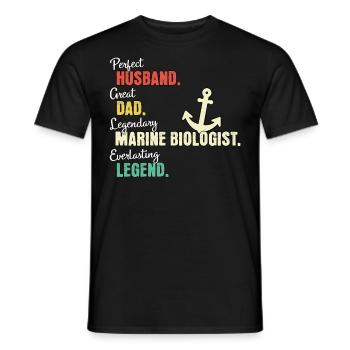 Papa biologiste marin - T-shirt homme - noir - Devant - AI Model Male 178 light (178cm)