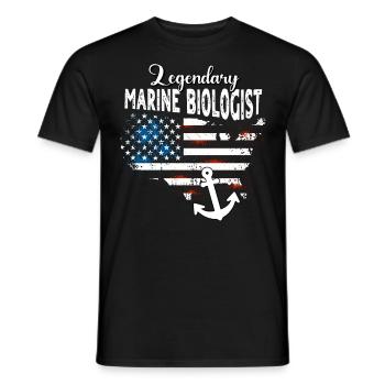 Meeresbiologe US - Männer T-Shirt - Schwarz - Vorne - AI Model Male 178 light (178cm)