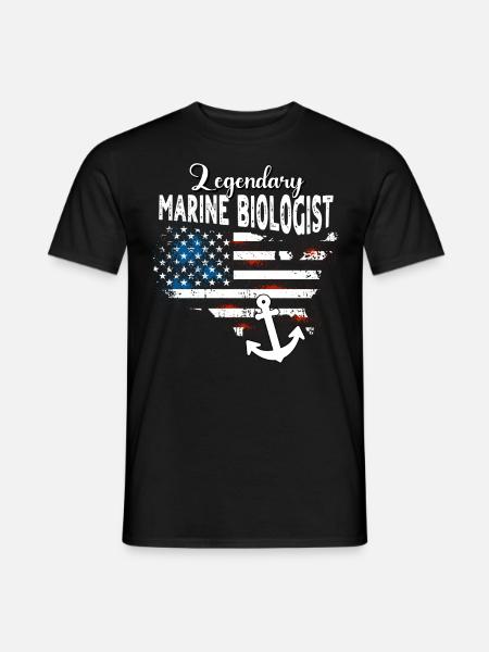 Meeresbiologe US - Männer T-Shirt - Schwarz