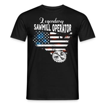 Sägewerksarbeiter US - Männer T-Shirt - Schwarz - Vorne - AI Model Male 178 light (178cm)