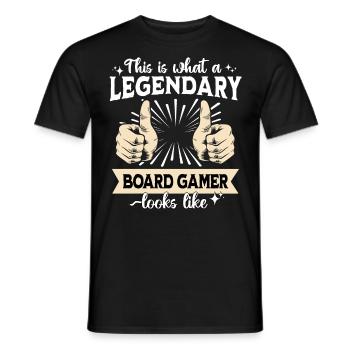 Joueur de plateau légendaire - T-shirt homme - noir - Devant - AI Model Male 178 light (178cm)