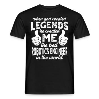Bester Robotikingenieur Legende - Männer T-Shirt - Schwarz - Vorne - AI Model Male 178 light (178cm)