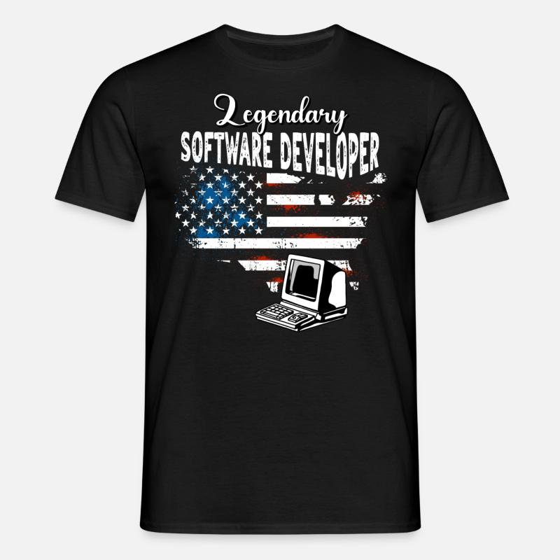 Software Developer US - Men's T-Shirt - black