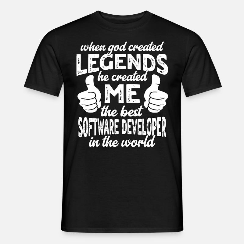 Bester Software Entwickler Legende - Männer T-Shirt - Schwarz