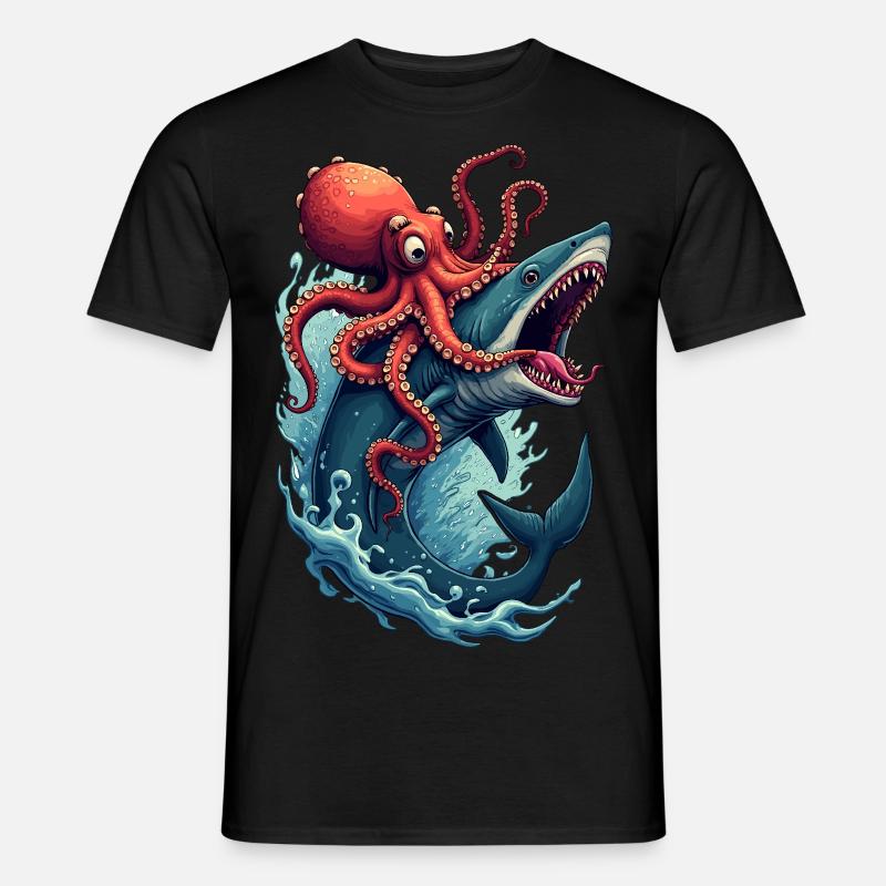 Seeschlacht - Männer T-Shirt - Schwarz