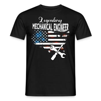Maschinenbauingenieur US - Männer T-Shirt - Schwarz - Vorne - AI Model Male 178 light (178cm)