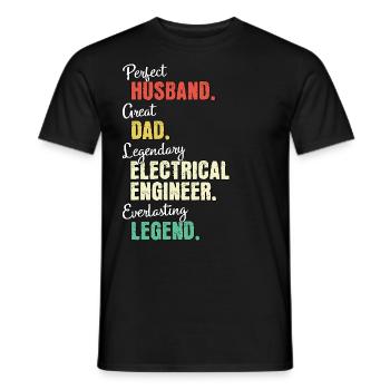 Elektroingenieur Papa - Männer T-Shirt - Schwarz - Vorne - AI Model Male 178 light (178cm)