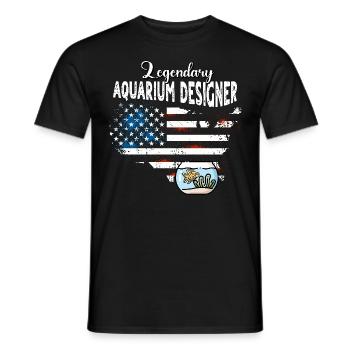 Aquariendesigner US - Männer T-Shirt - Schwarz - Vorne - AI Model Male 178 light (178cm)