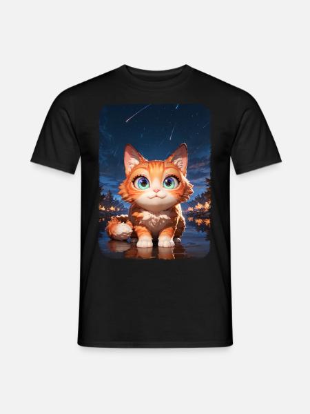 Cute Cat Having Fun During the Apocalypse - Men's T-Shirt - black