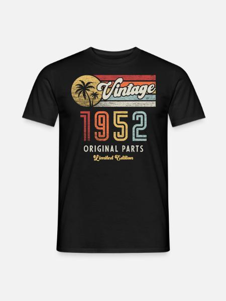 Vintage 1952 Geburtstag Retro - T-shirt herr - svart