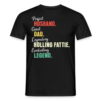 Rolling Fattie Papa Papa - Männer T-Shirt - Schwarz - Vorne - AI Model Male 178 light (178cm)