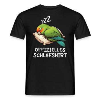 Offizielles Schlafshirt Agapornide Agaporniden - Männer T-Shirt - Schwarz - Vorne - AI Model Male 178 light (178cm)