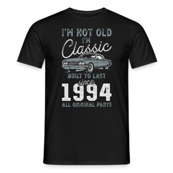 Born 1994 Birthday Classic Car - Men's T-Shirt - black - Front - AI Model Male 178 light (178cm)