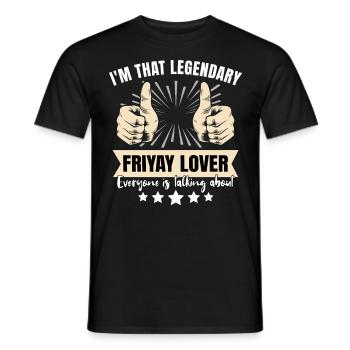 Friyay légendaire - T-shirt homme - noir - Devant - AI Model Male 178 light (178cm)