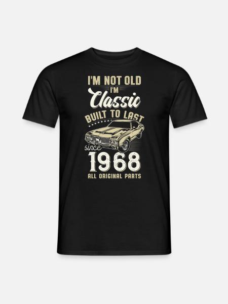 Born 1968 Birthday Classic Car - Men's T-Shirt - black