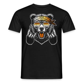 Bären Pride Rock Design Vintage Bear Flag - Männer T-Shirt - Schwarz - Vorne - AI Model Male 178 light (178cm)