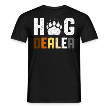 Gay Bären Pride Hug Dealer Lustig Retro - Männer T-Shirt - Schwarz - Vorne - AI Model Male 178 light (178cm)