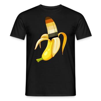 Gay Bären Pride Banane Lustig Cartoon Look - Männer T-Shirt - Schwarz - Vorne - AI Model Male 178 light (178cm)