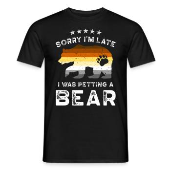 Gay Bären Pride Lustig Tatze Retro Look - Männer T-Shirt - Schwarz - Vorne - AI Model Male 178 light (178cm)