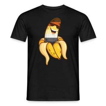 Gay Ours Fierté Banane Cool Drôle Bande Dessinée - T-shirt homme - noir - Devant - AI Model Male 178 light (178cm)