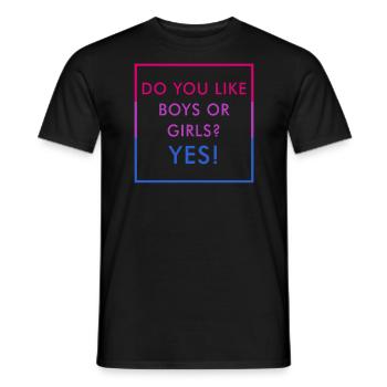 Drôle Bi Couleurs Bisexual Pride Réponse - T-shirt homme - noir - Devant - AI Model Male 178 light (178cm)