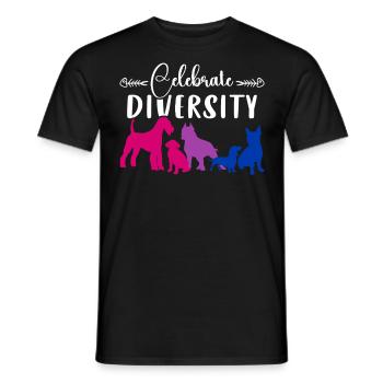 Bisexual Pride Celebrations Diversity Dogs Bi Colors - Men's T-Shirt - black - Front - AI Model Male 178 light (178cm)