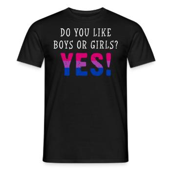 Drôle Bi Couleurs Bisexe Fierté - T-shirt homme - noir - Devant - AI Model Male 178 light (178cm)