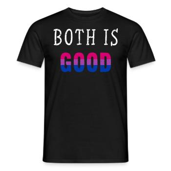 Les deux est bon bisexuel drapeau couleurs fierté - T-shirt homme - noir - Devant - AI Model Male 178 light (178cm)