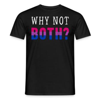 Bisexual Pride drapeau couleurs dicton humoristique - T-shirt homme - noir - Devant - AI Model Male 178 light (178cm)