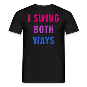 Je balance dans les deux sens Bisexual Pride Drapeau Couleurs - T-shirt homme - noir - Devant - AI Model Male 178 light (178cm)