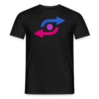 Bisexual Pride Arrow Icon Flag Colors Graphic - Men's T-Shirt - black - Front - AI Model Male 178 light (178cm)