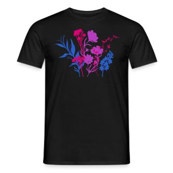 Fierté Bisexuelle Bouquet Drapeau Esthétique - T-shirt homme - noir - Devant - AI Model Male 178 light (178cm)