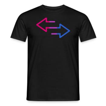 Bisexuel Fierté Flèches Drapeau Minimaliste - T-shirt homme - noir - Devant - AI Model Male 178 light (178cm)
