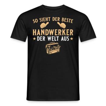 Heimwerker Schrauber Papa Bester Handwerker - Männer T-Shirt - Schwarz - Vorne - AI Model Male 178 light (178cm)