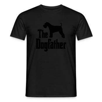 The Dogfather, lustiges Zwergschnauzer Geschenk - Männer T-Shirt - Schwarz - Vorne - AI Model Male 178 light (178cm)