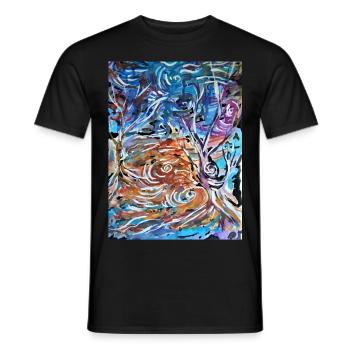 Nature, arbre, arbres, aimer la nature - T-shirt homme - noir - Devant - AI Model Male 178 light (178cm)