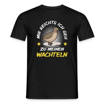 Wachtel Wachteln - Männer T-Shirt - Schwarz - Vorne - AI Model Male 178 light (178cm)